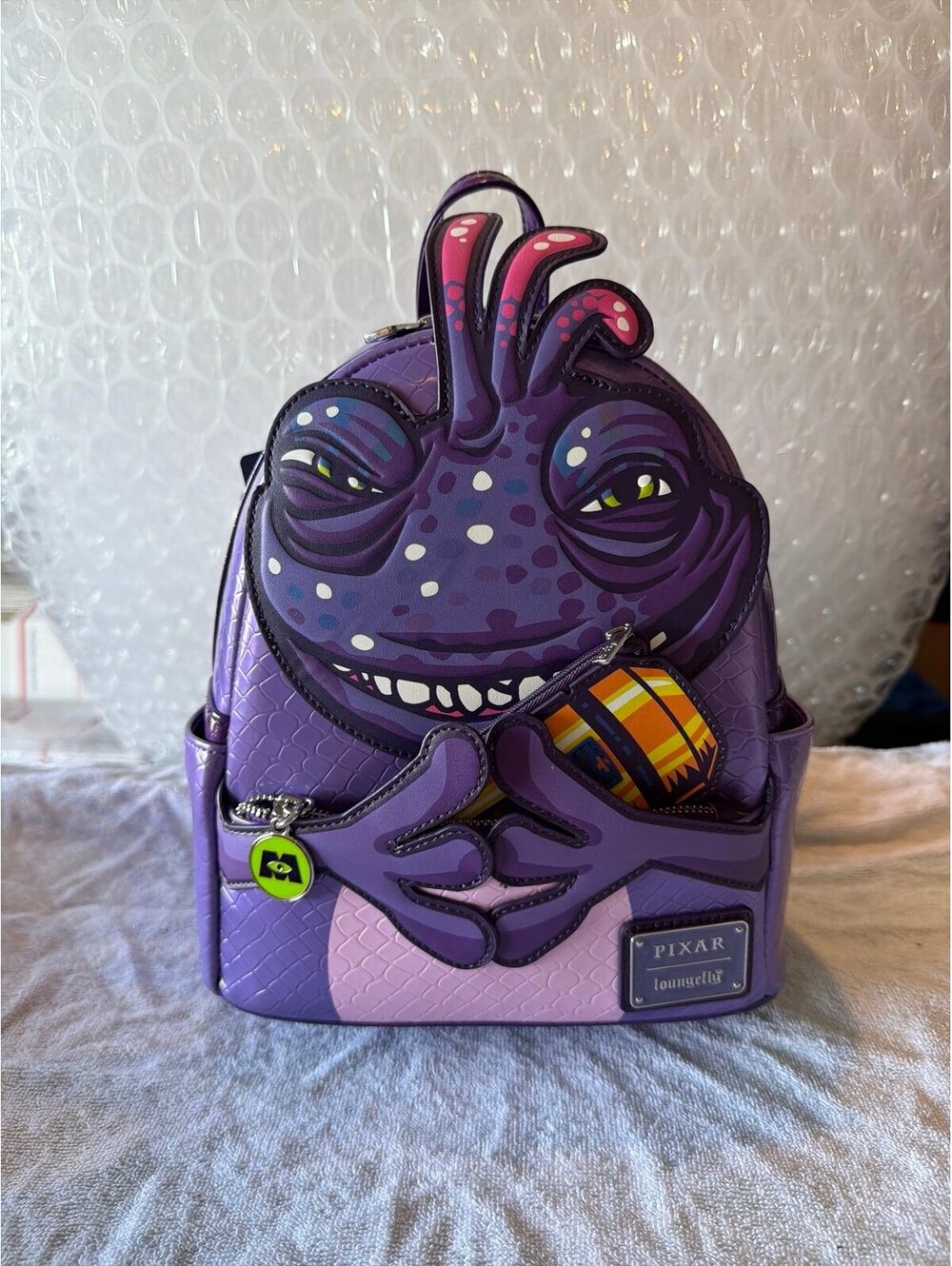 Loungefly Pixar Monsters Inc Randall Boggs Cosplay Backpack NWT